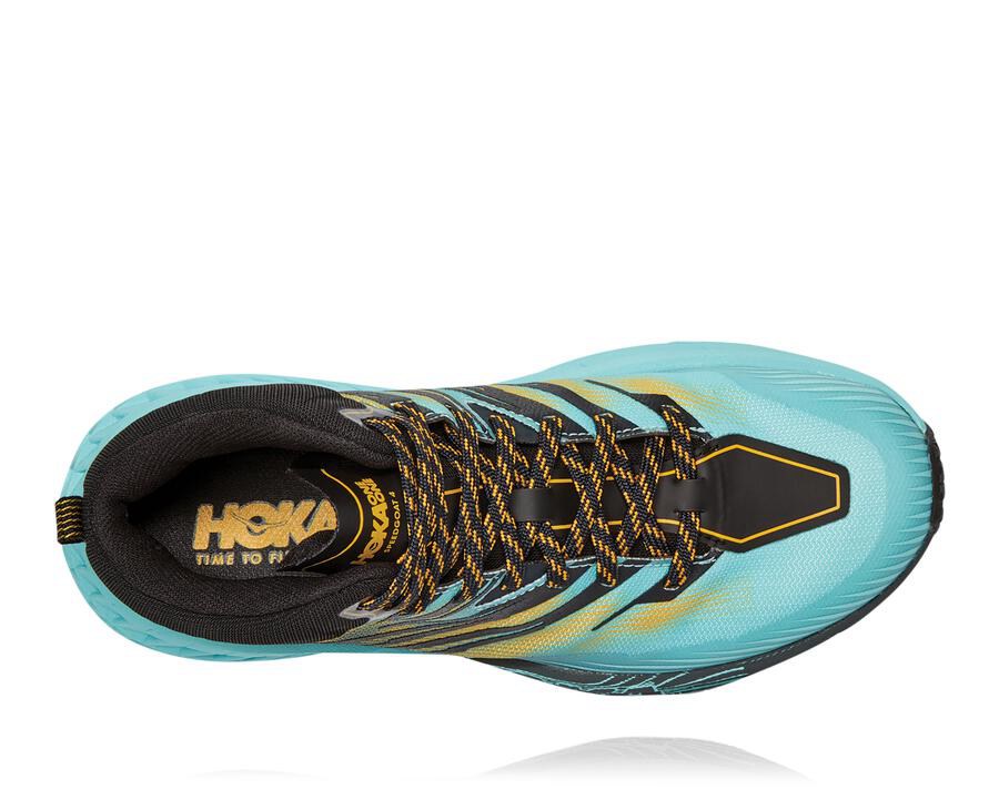 Chaussure Trail Hoka One One Speedgoat Mid Gore-Tex 2 Femme - Bleu - JOU-859637